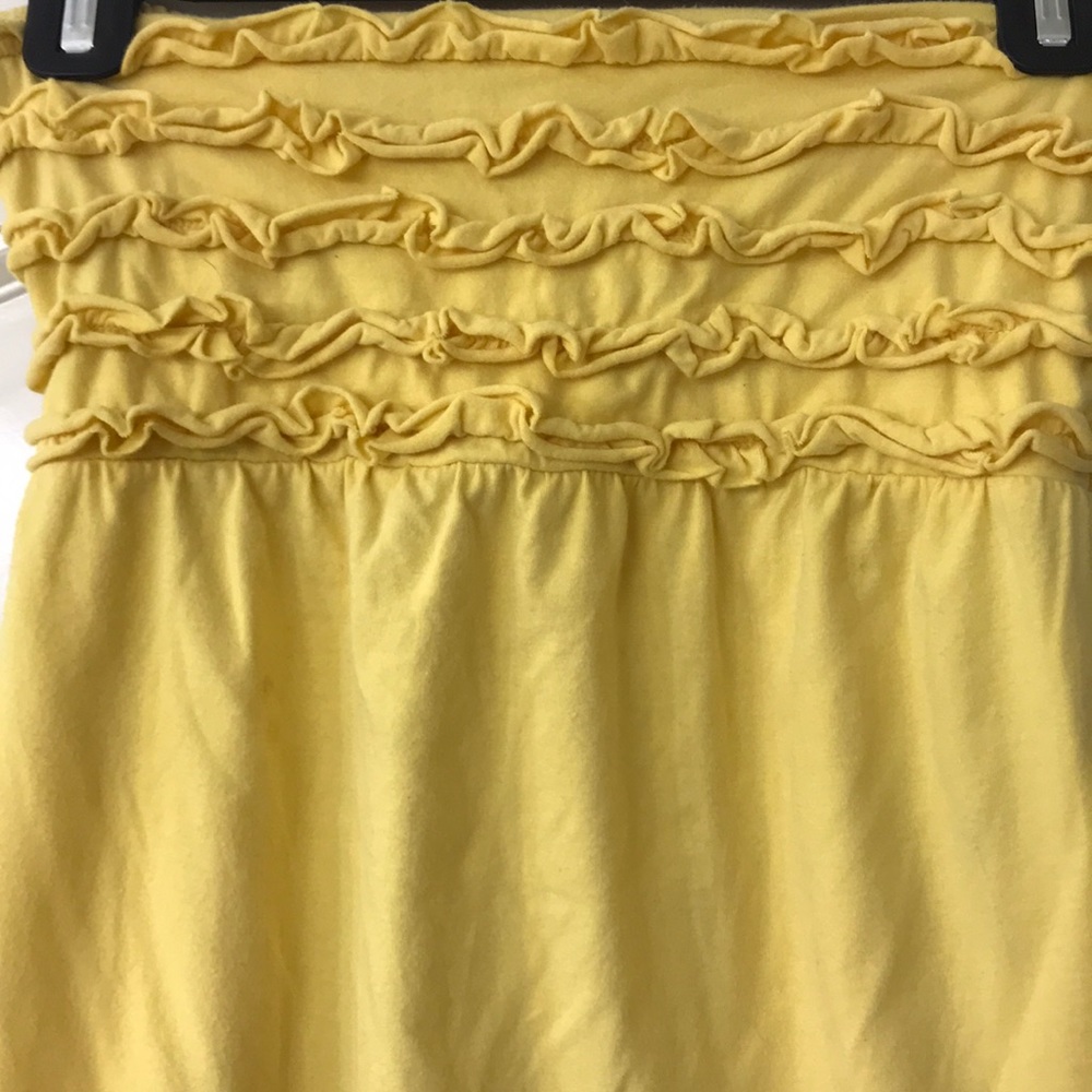 Yellow strapless coverup dress size small